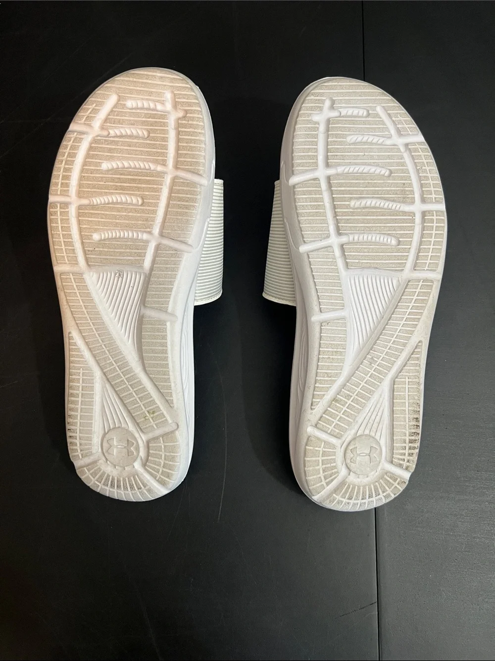 Under Armour White and Gray Slide Sandals M8/W9.5